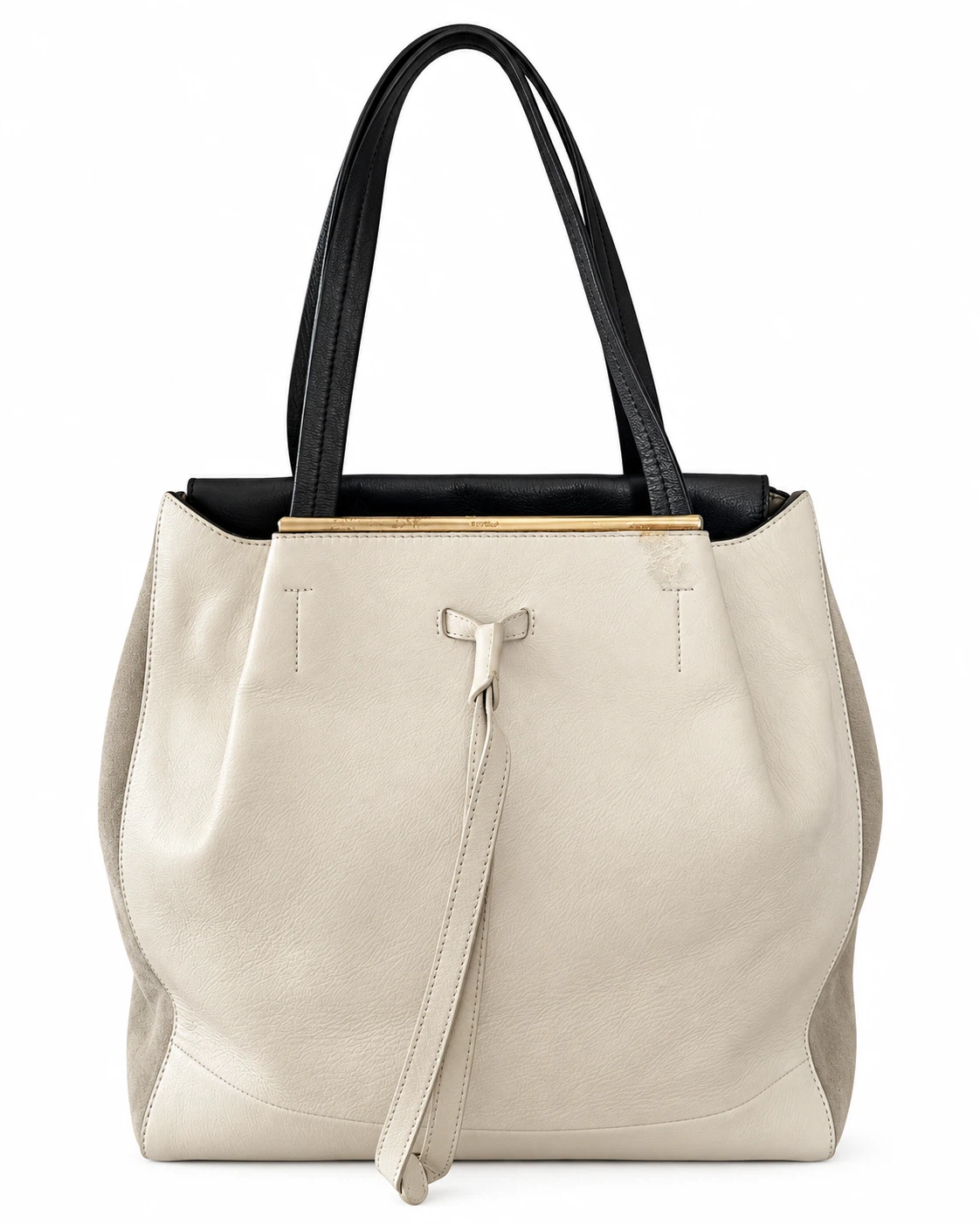 Furla Leather and Suede Handbag