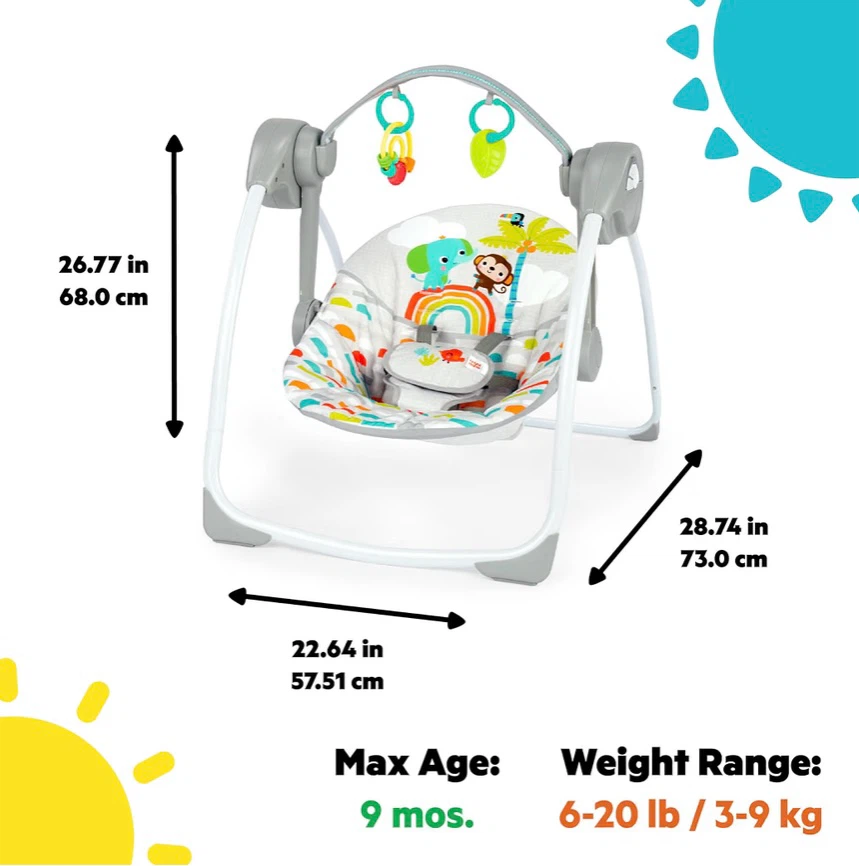 Bright Starts Playful Paradise baby swing - photo 3