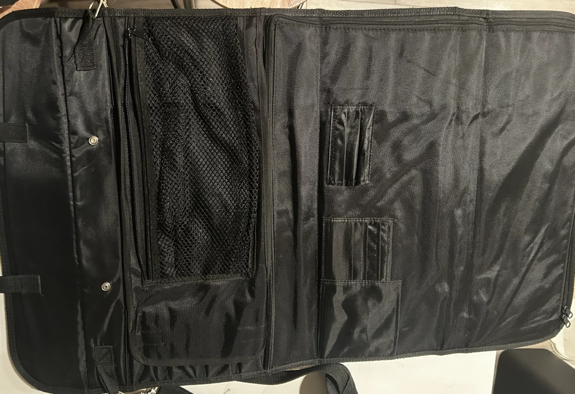 Black Knife Roll Bag with Strap - photo 3
