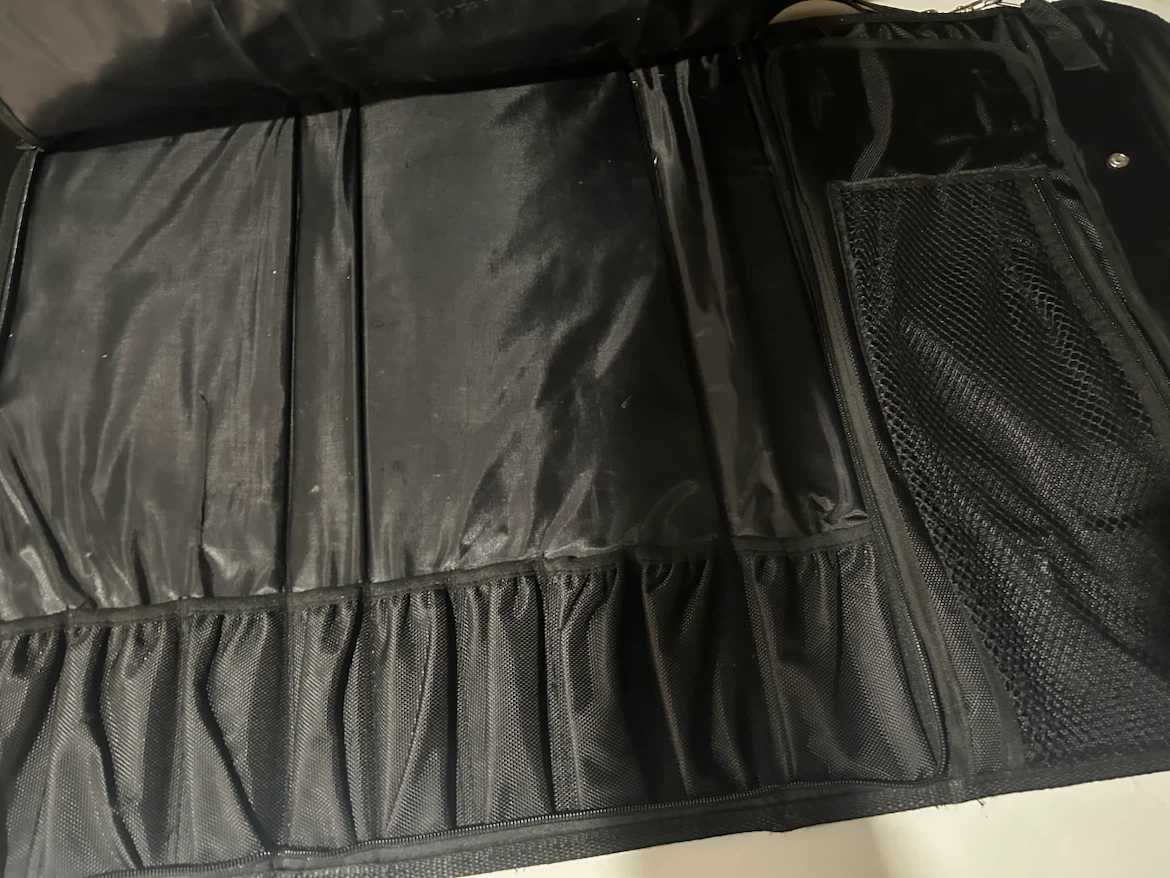 Black Knife Roll Bag with Strap - photo 4
