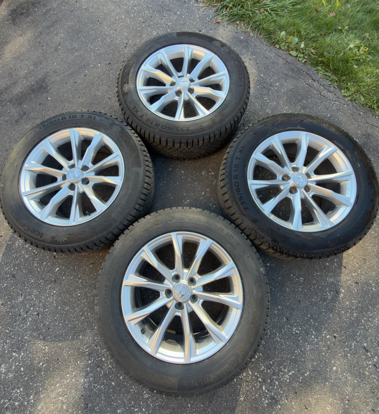Honda CRV OEM Alloys & Continental Winter Tires 235/60/R18 - photo 2
