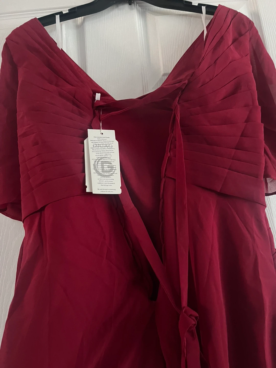 DIGAO Burgundy Chiffon Evening Dress - photo 4