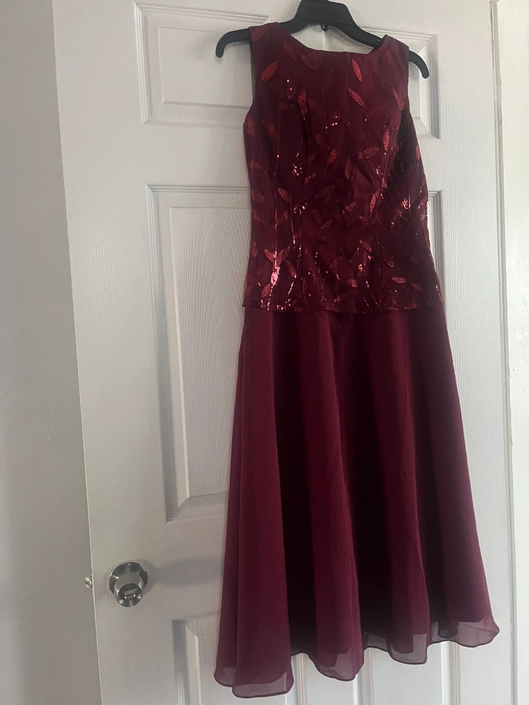 Burgundy Sequined Dress and Bolero Set - photo 2