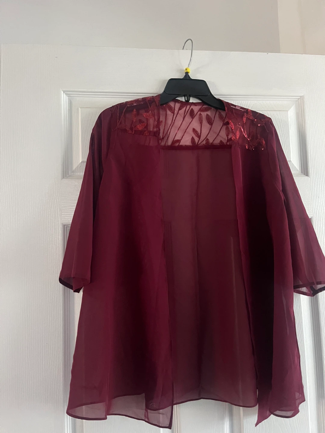 Burgundy Sequined Dress and Bolero Set - photo 4
