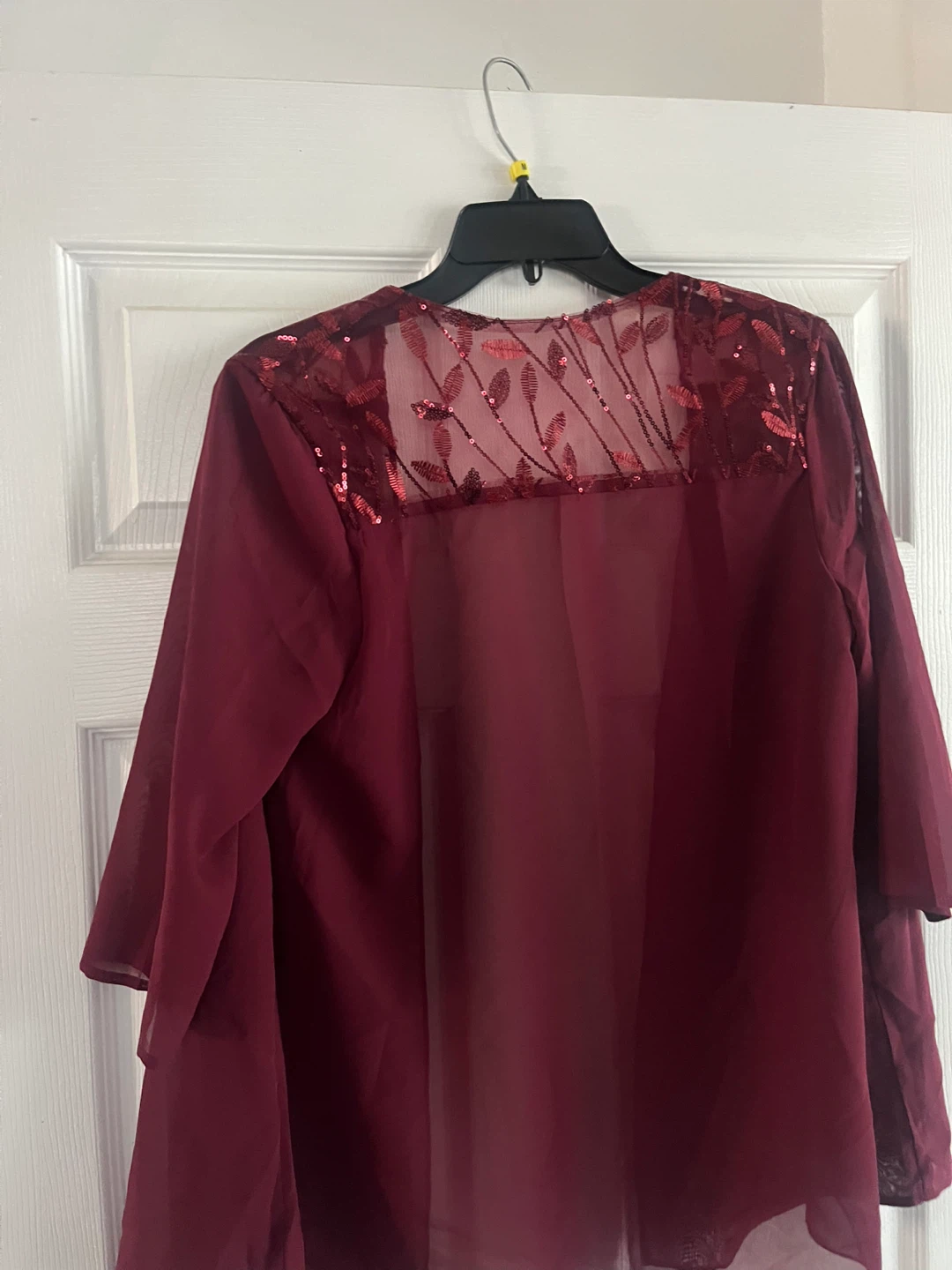 Burgundy Sequined Dress and Bolero Set - photo 5