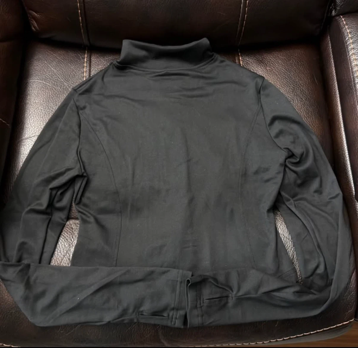 NEW, NEVER WORN Black Athletic Mock Neck Zip-Up Jacket - photo 2