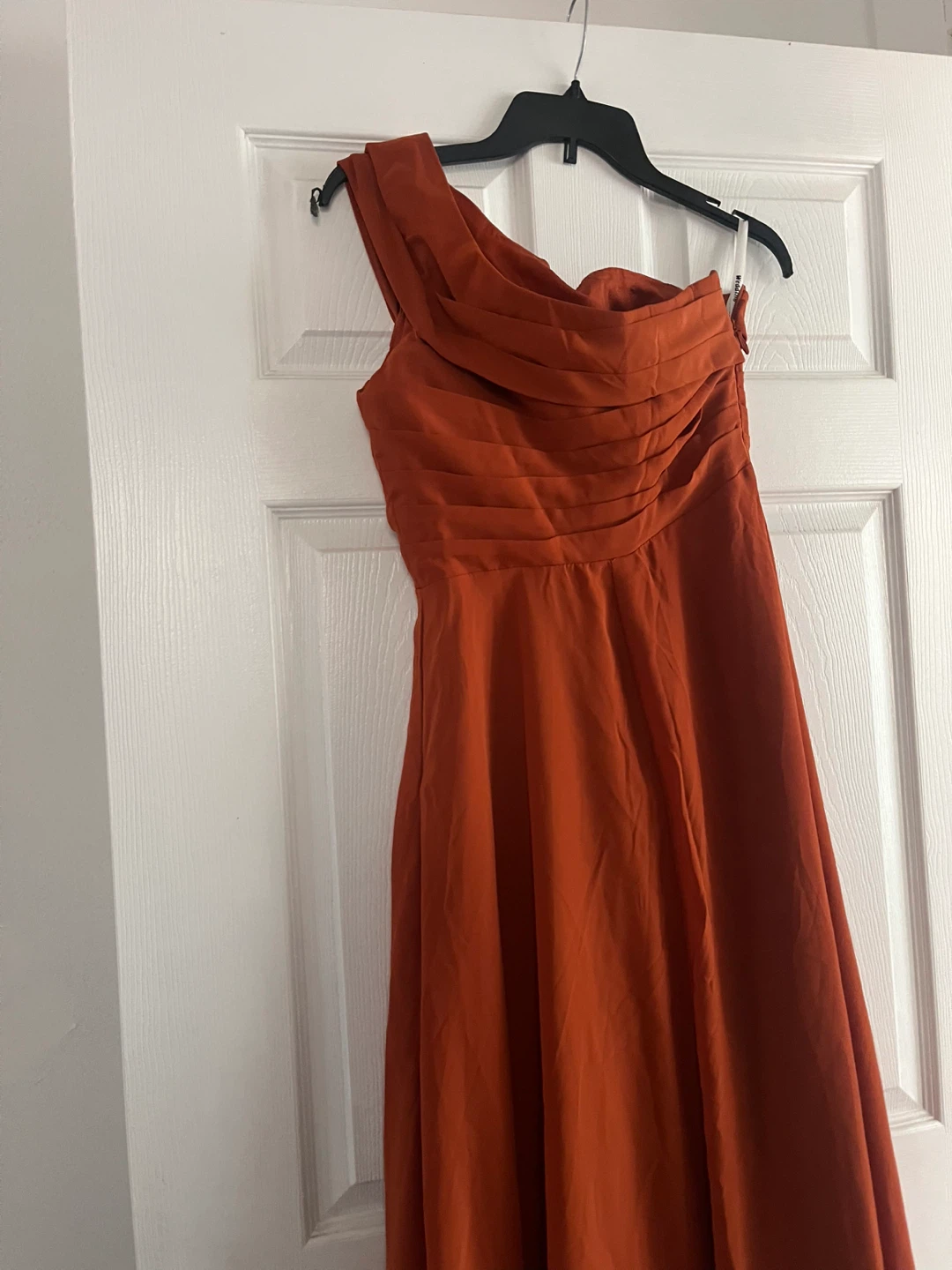 Rust-Colored One-Shoulder Dress - photo 4