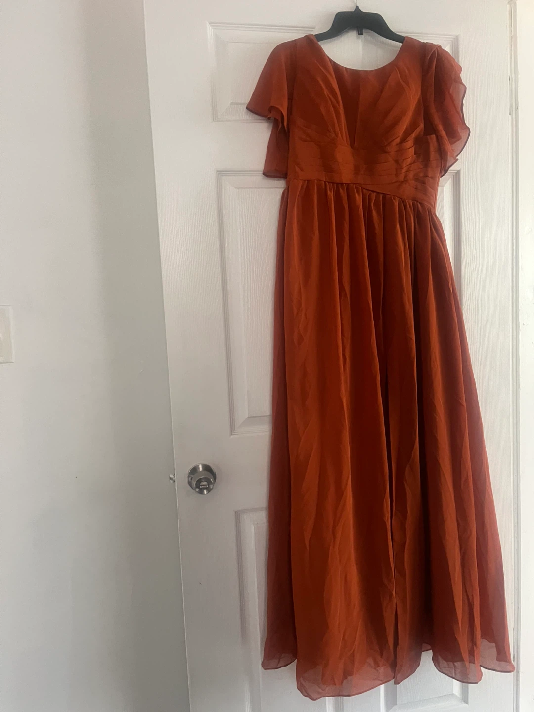 Rust Orange Formal Maxi Dress