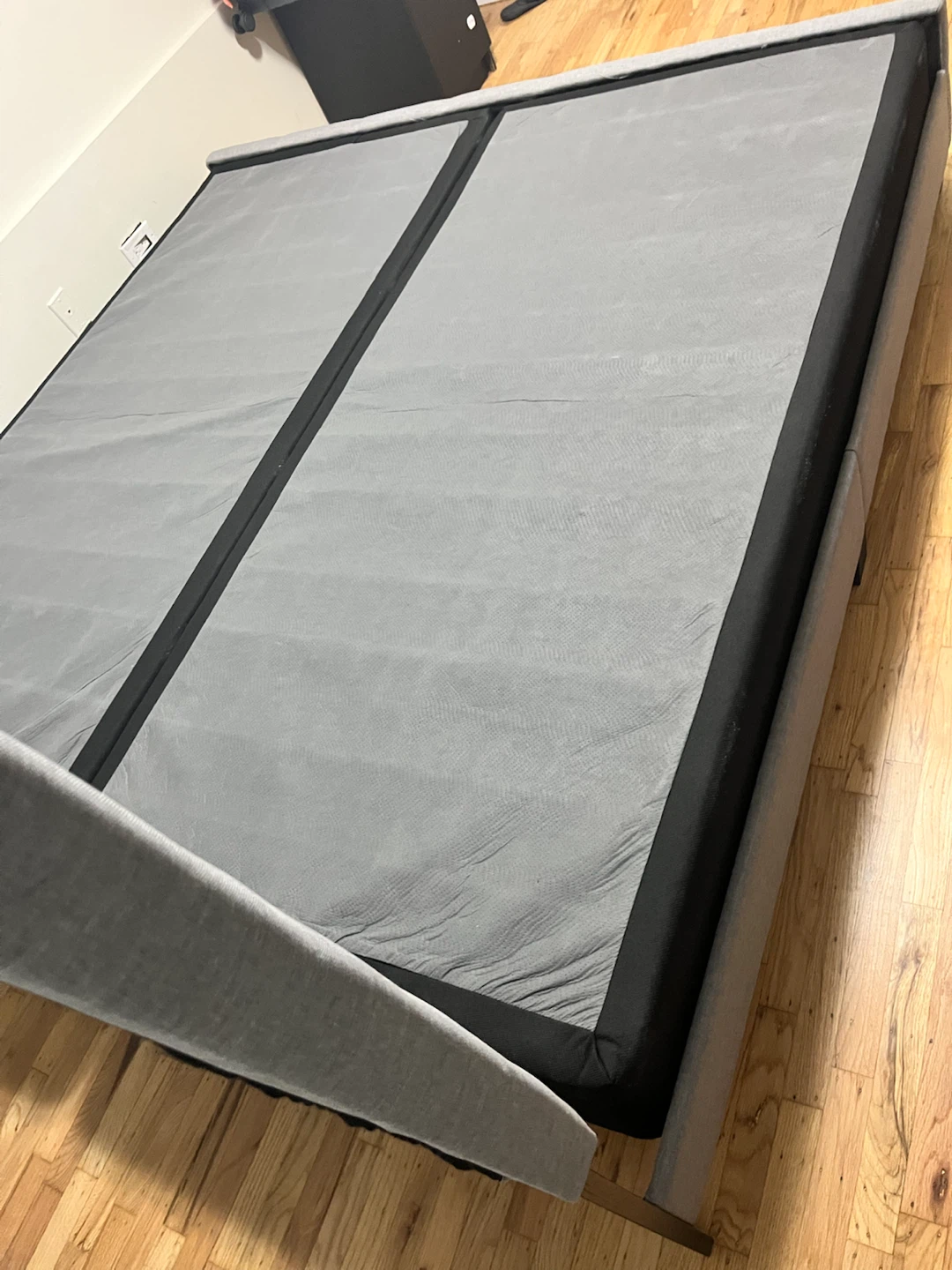 King The Brick Upholstered Bed Frame and Foundation - photo 3