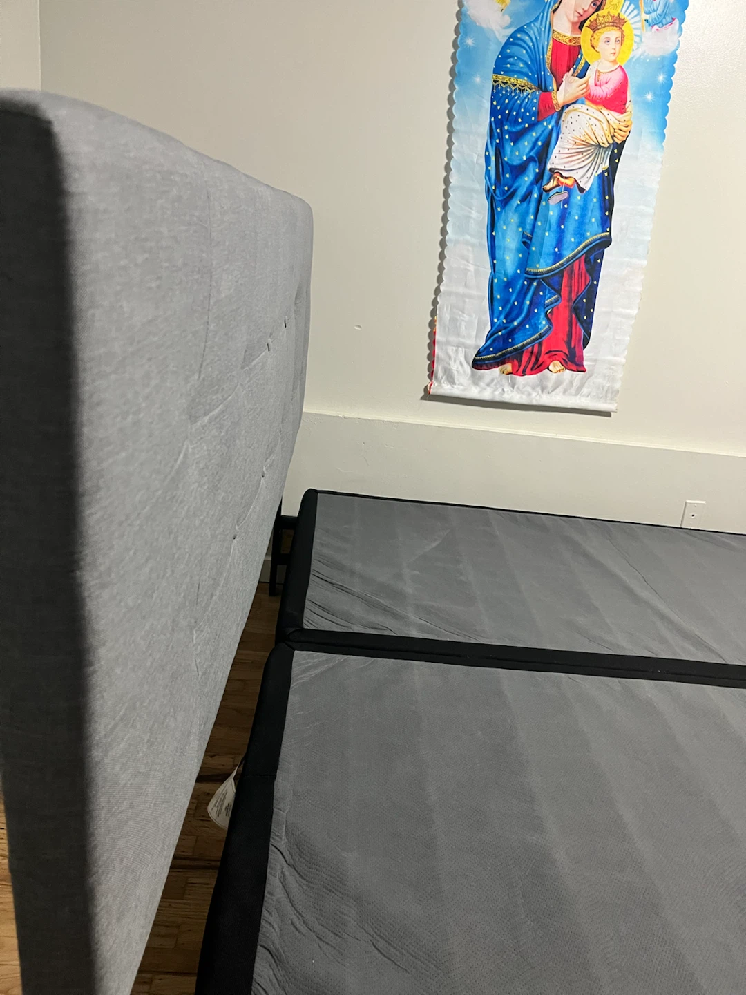 King The Brick Upholstered Bed Frame and Foundation - photo 4