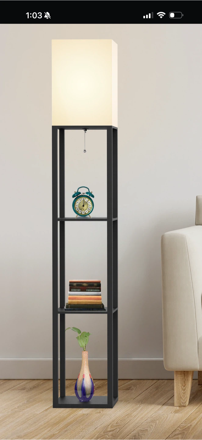 Lamp with shelves