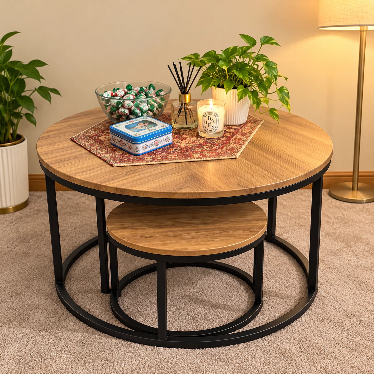 Set of Two Nesting Coffee Tables