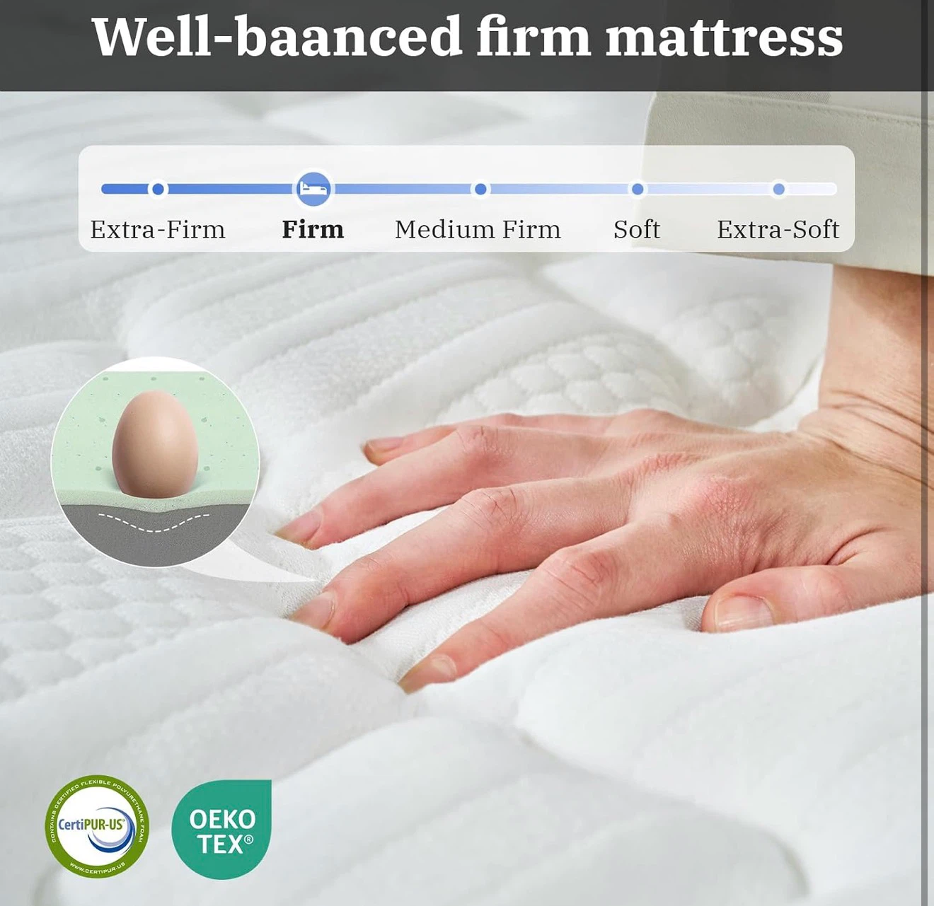 Queen 10-inch Hybrid Mattress - Firm - photo 5