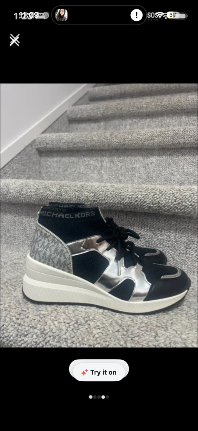 Michael Kors sneakers black and silver