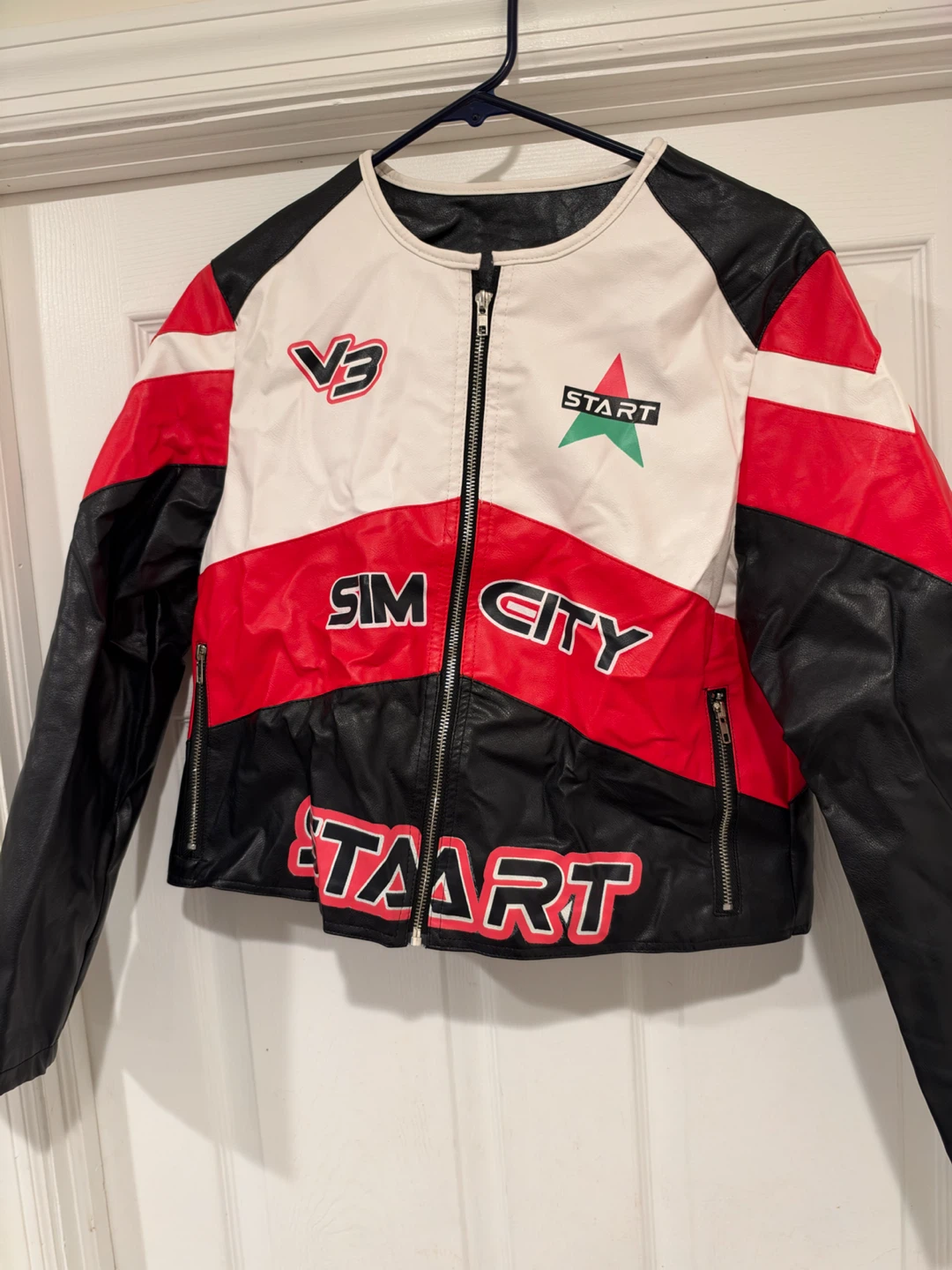 Sim City V3 Faux Leather Jacket