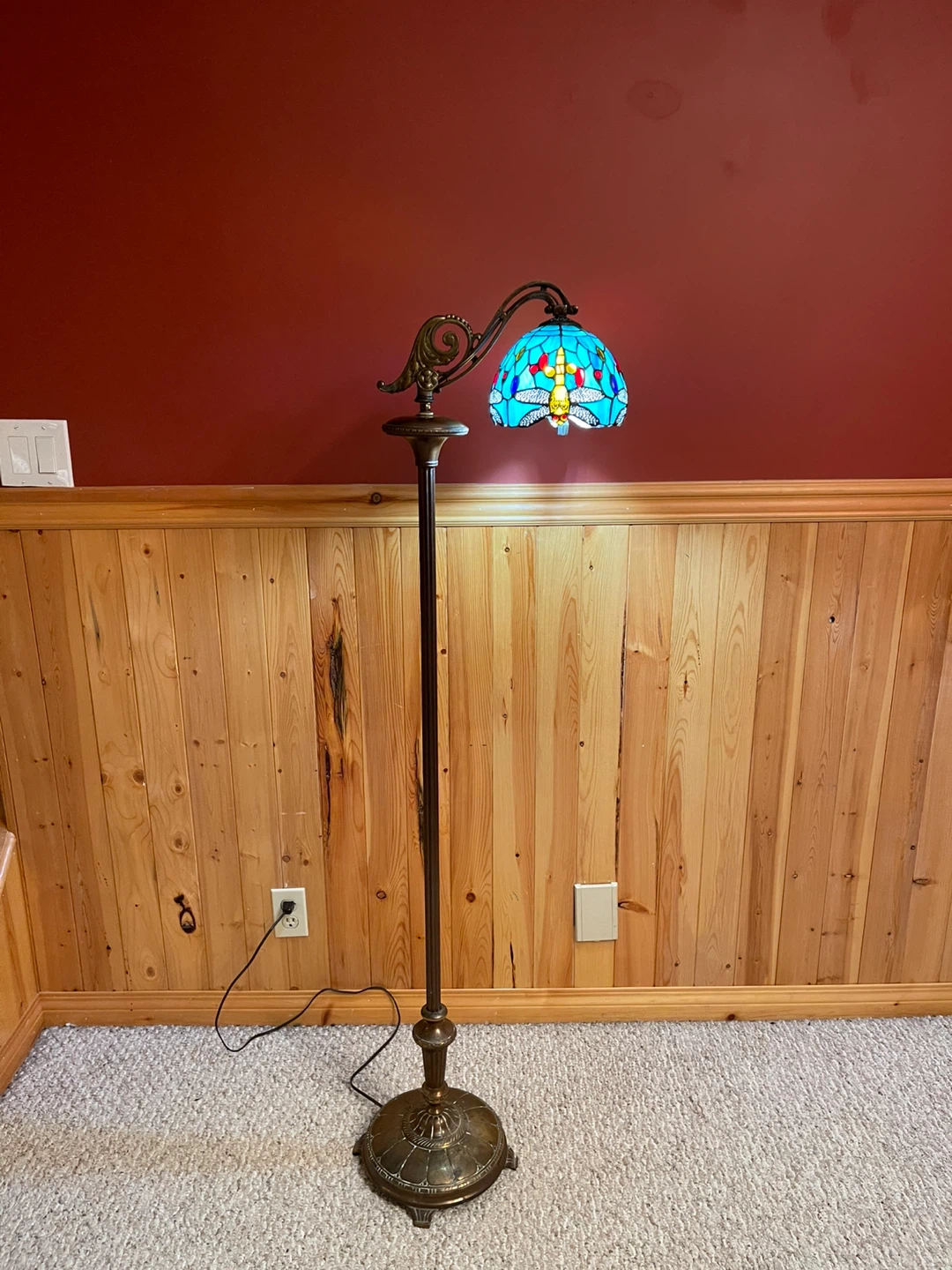 A gorgeous antique bridge floor lamp