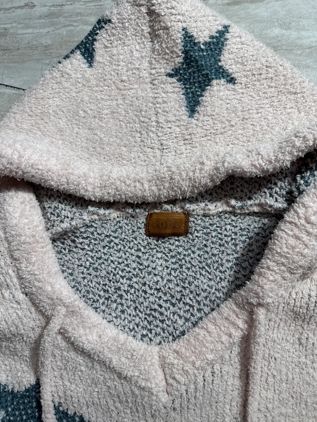 POL Star Pattern Fuzzy Hoodie - photo 2