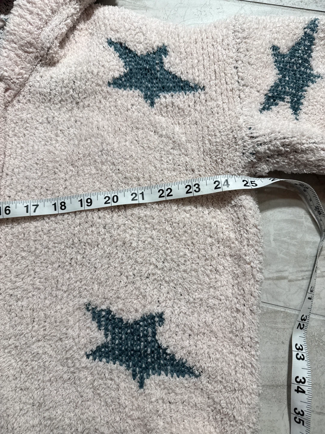 POL Star Pattern Fuzzy Hoodie - photo 4