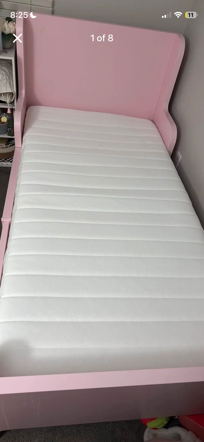 Pink Twin Size Kids Bed Frame with Mattress - photo 4