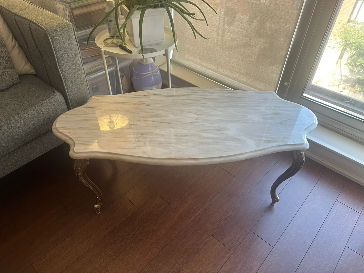 Vintage Marble Top Coffee Table