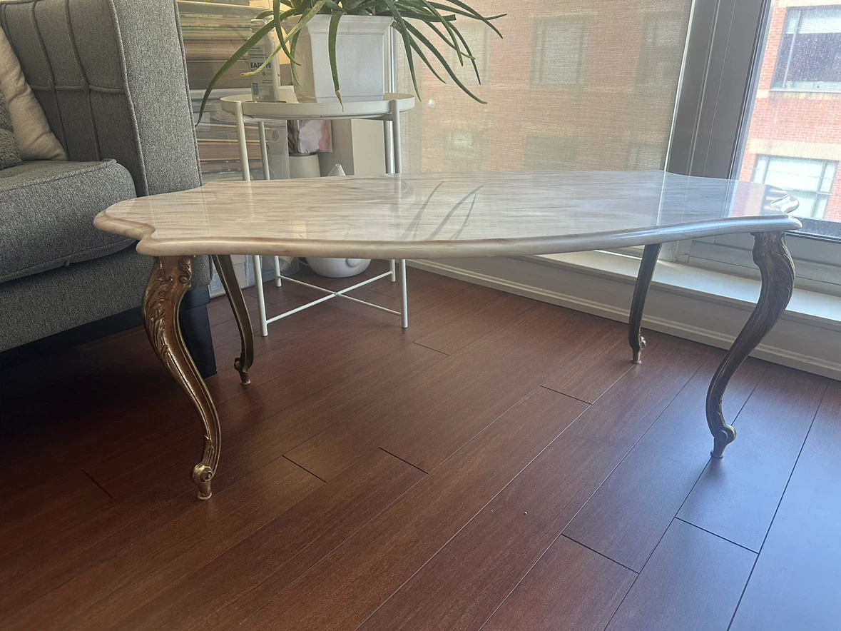 Vintage Marble Top Coffee Table - photo 2