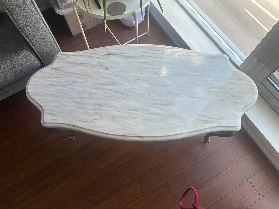 Vintage Marble Top Coffee Table - photo 5