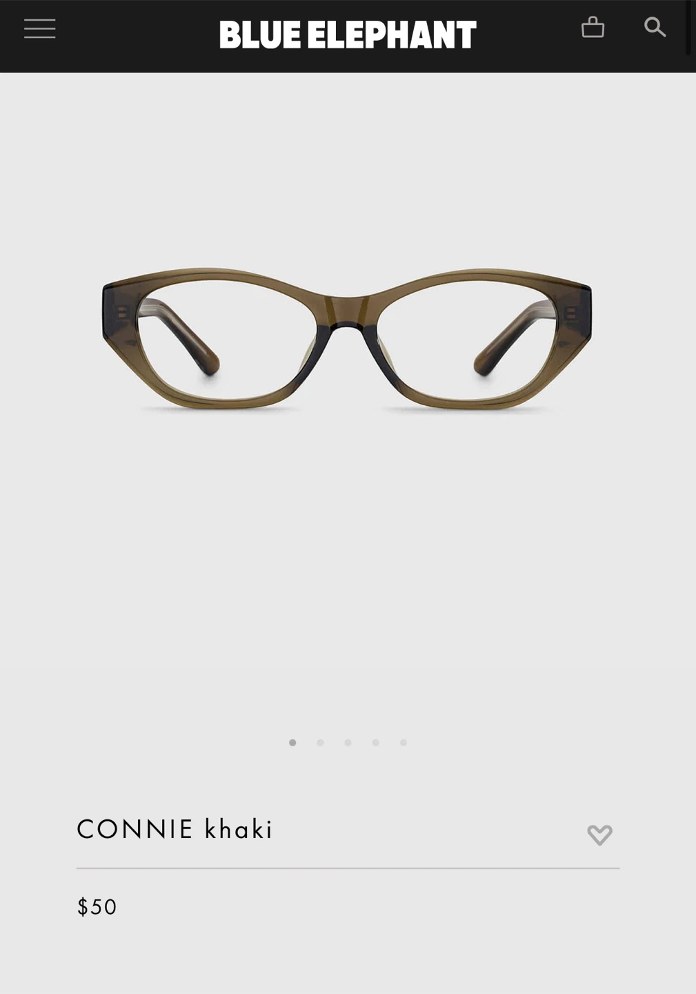 Blue Elephant Connie Khaki Glasses | Brand New with Tags - photo 3