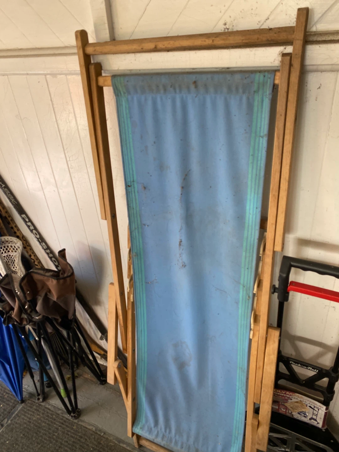 Vintage Wooden Beach Chair Foldable