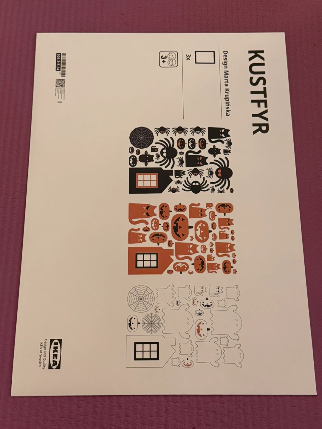 IKEA KUSTFYR Halloween sticker set