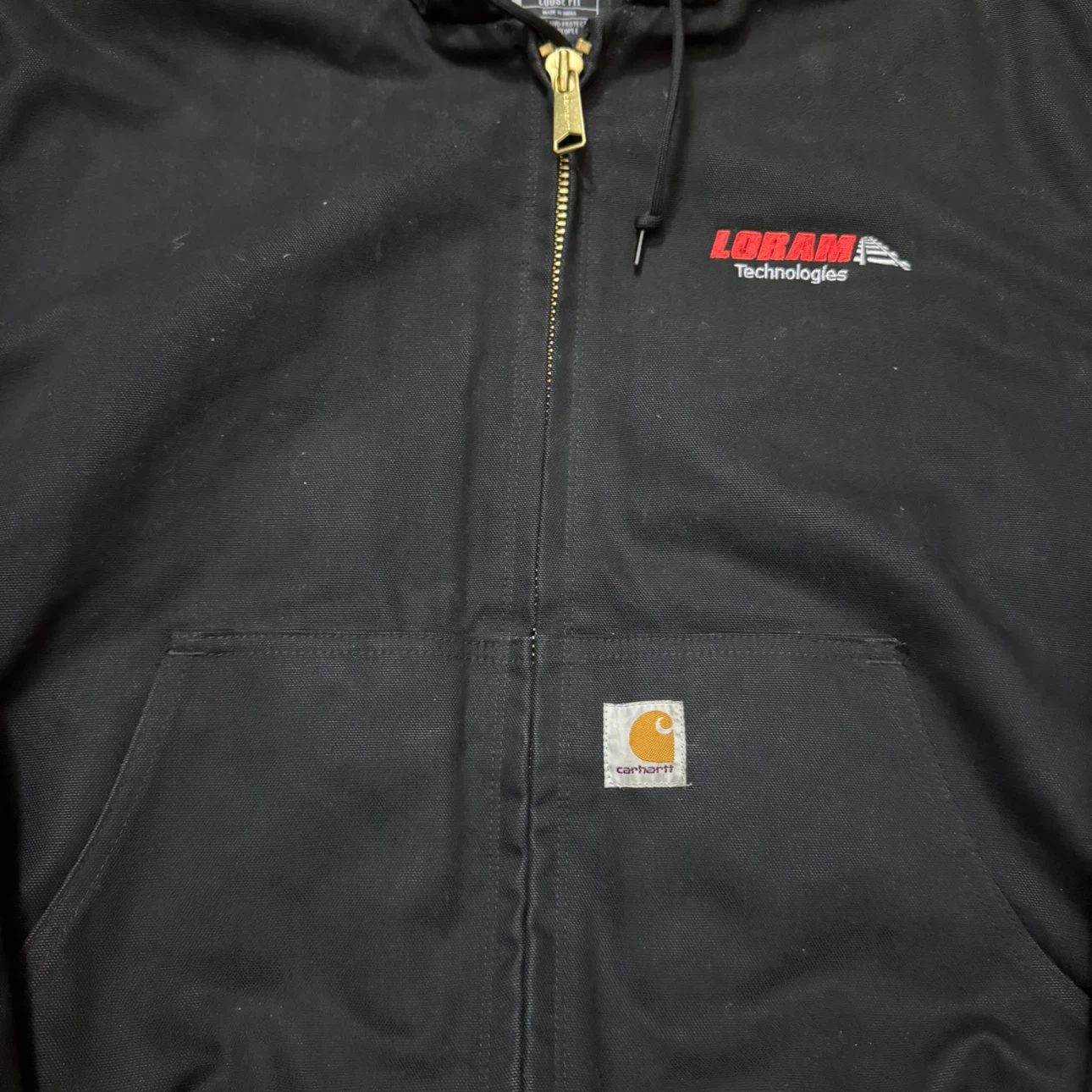 Carhartt Loose Fit Black Hooded Jacket Large - photo 2