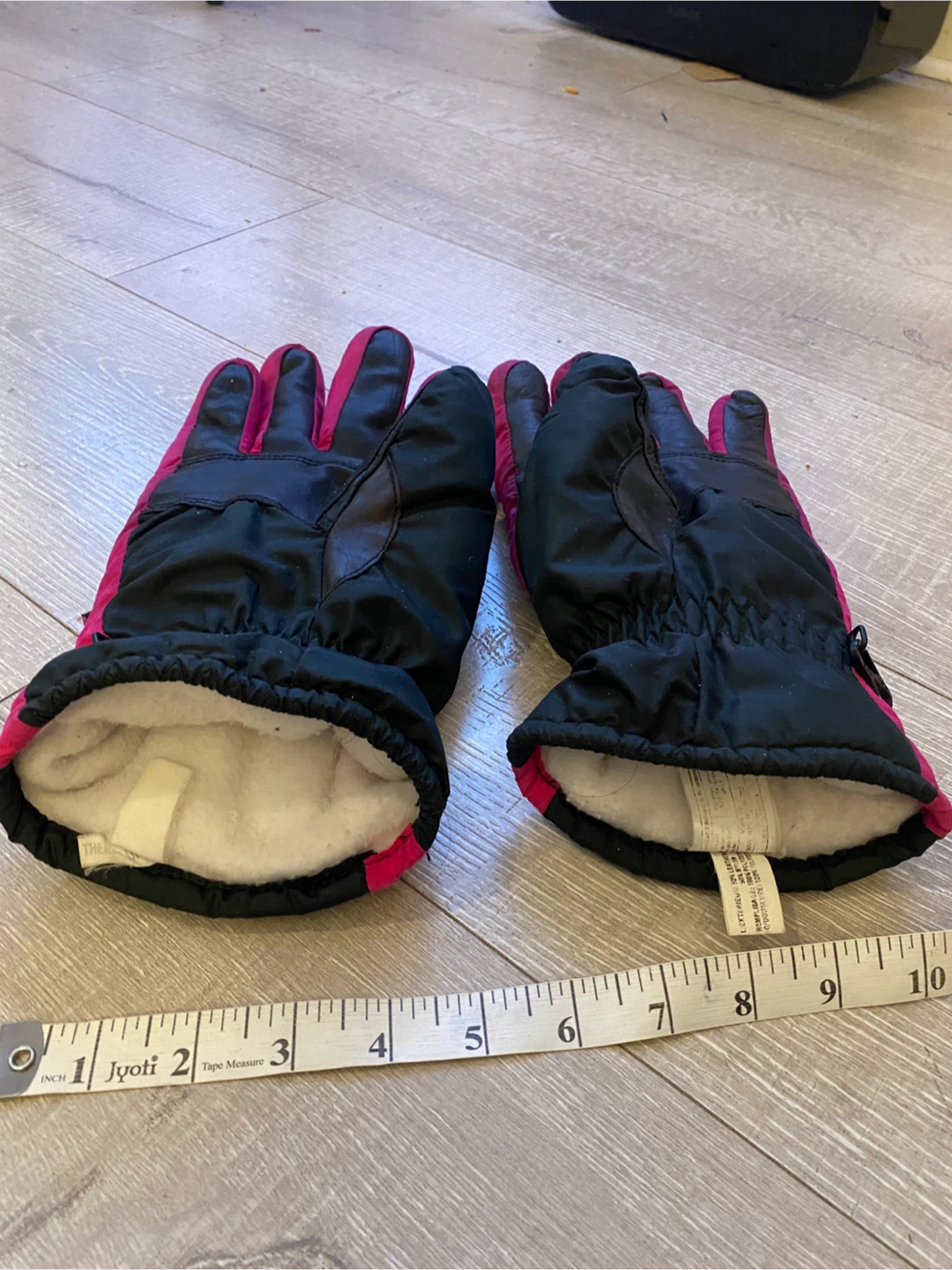 Black and Pink Insulated Winter Gloves - photo 5