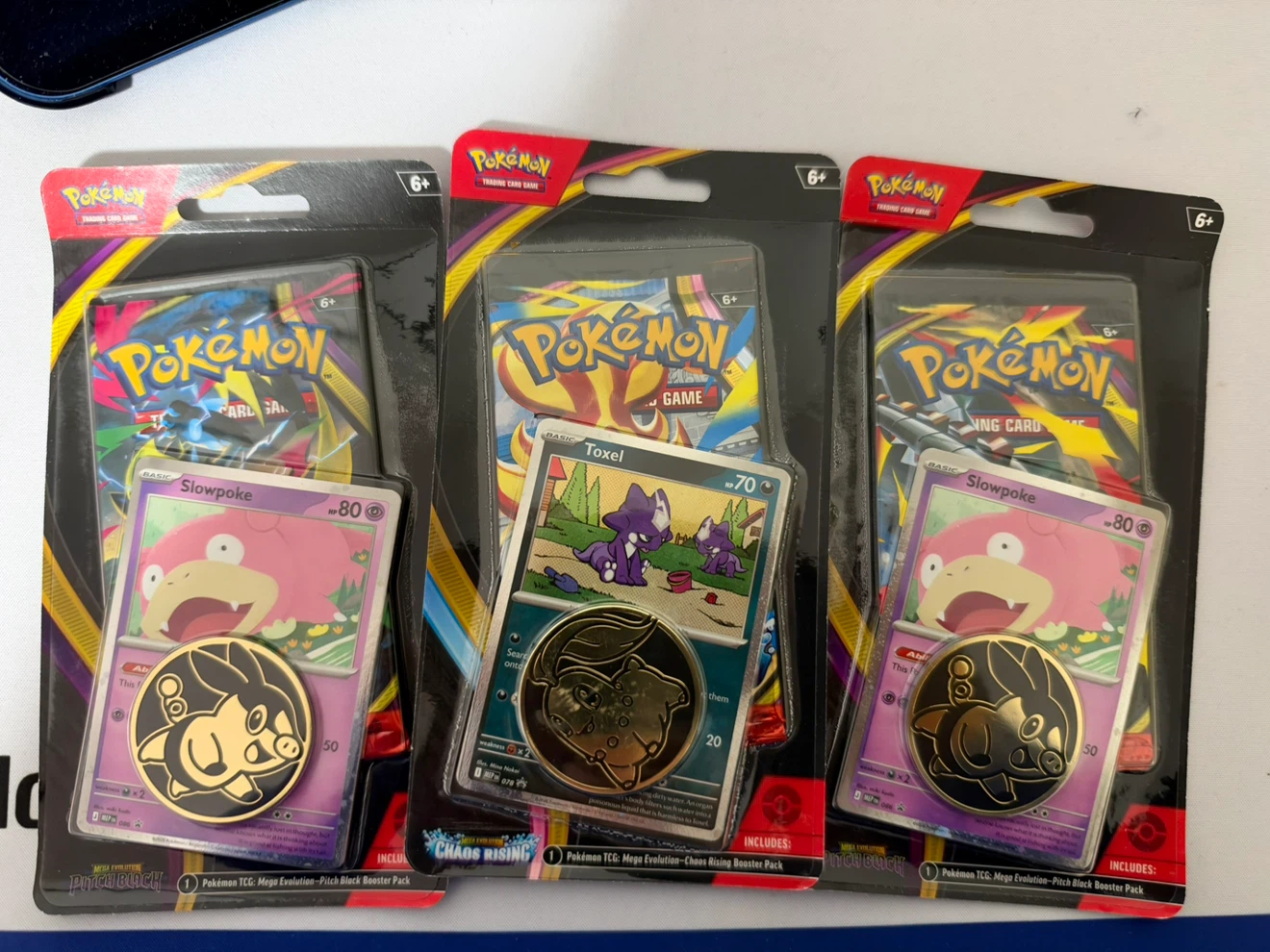 3 Pokemon TCG Booster Packs with Promo Cards and Coins - photo 2