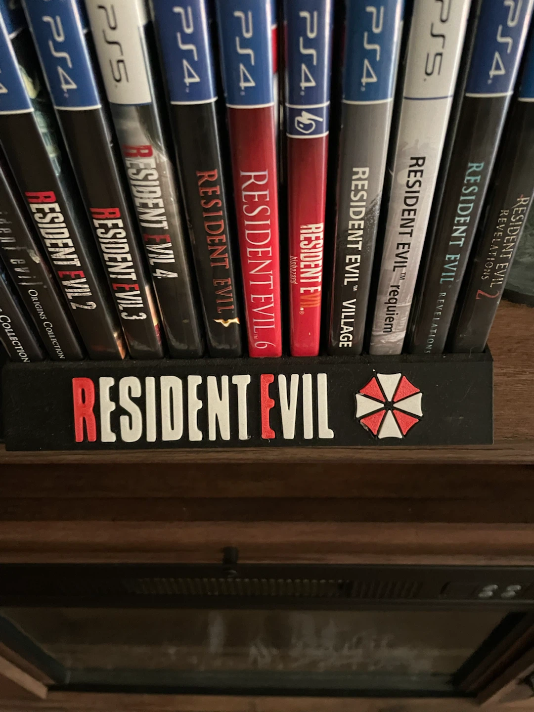Resident evil game holder stand