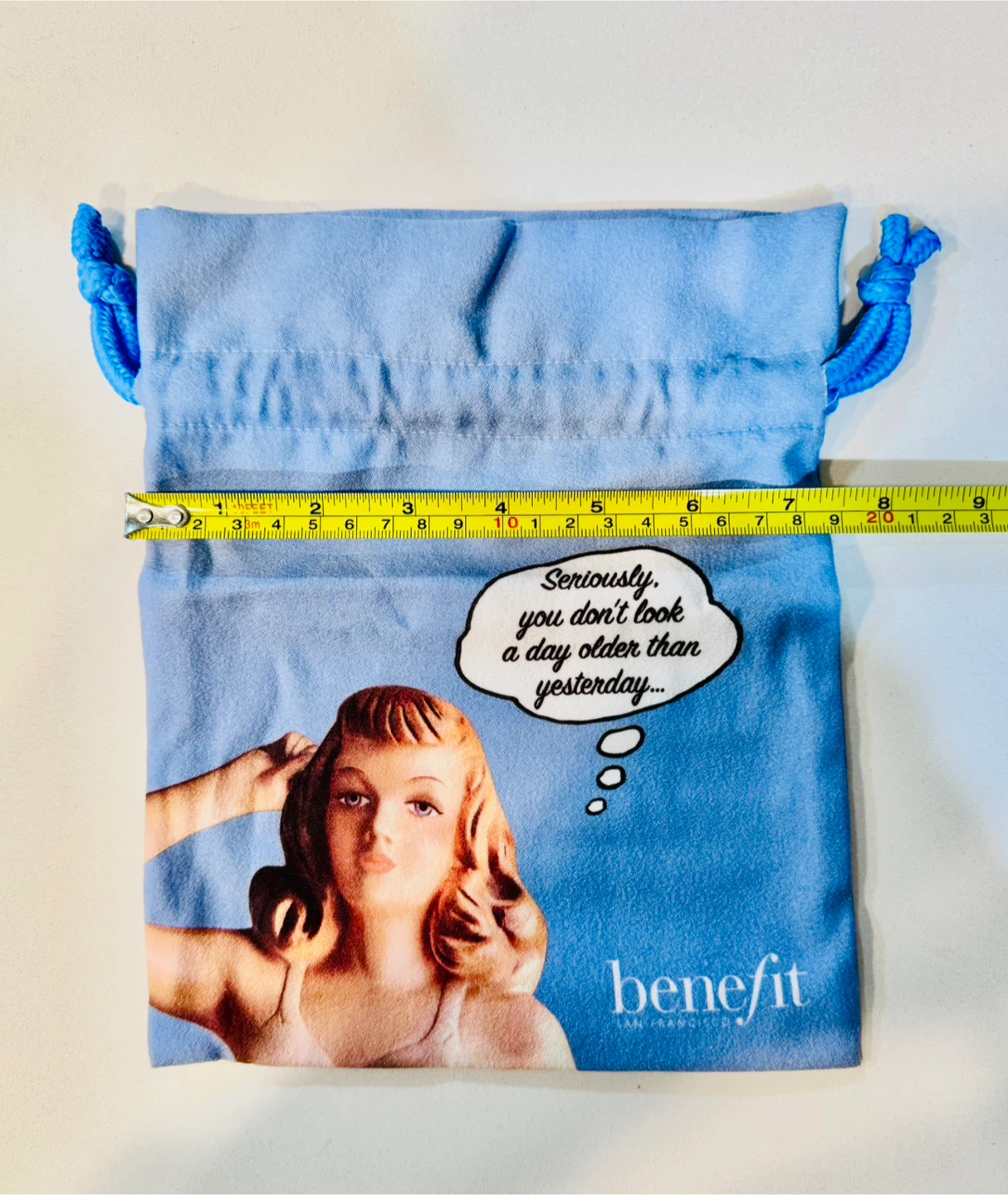 Benefit Retro Blue Color Cosmetics Drawstring Pouch_NWOT - photo 3