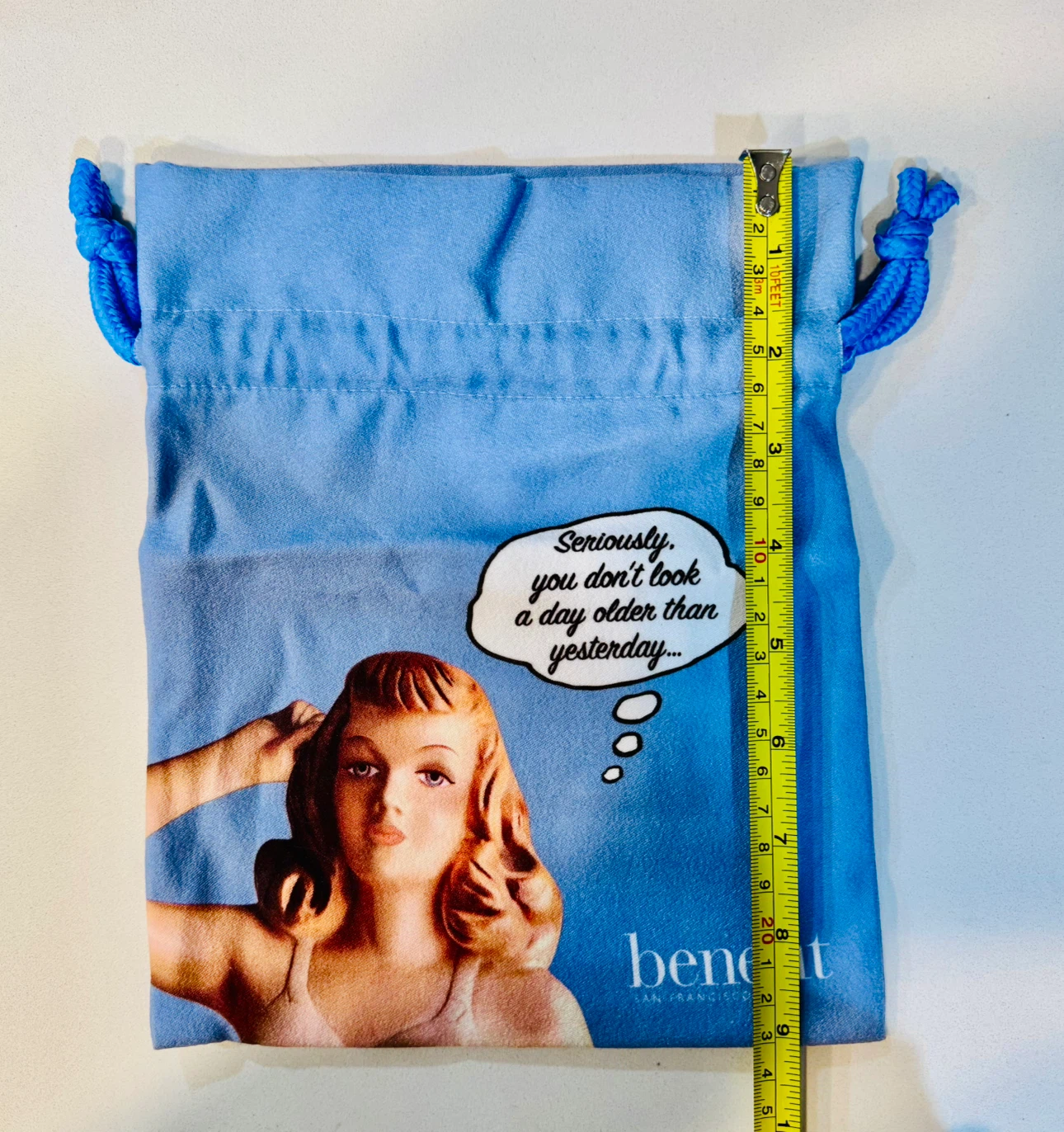 Benefit Retro Blue Color Cosmetics Drawstring Pouch_NWOT - photo 4