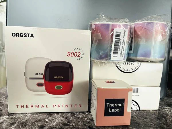ORGSTA S002 Thermal Printer with Label Rolls