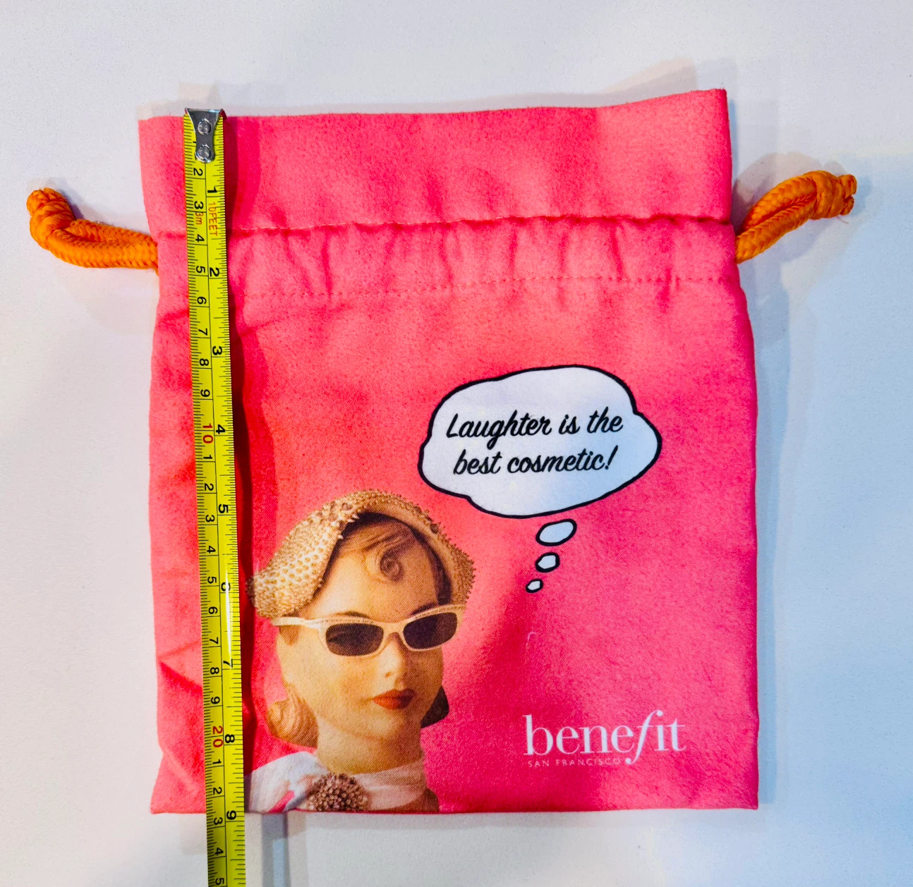 Benefit Retro Peach Color Cosmetics Drawstring Pouch_NWOT - photo 4