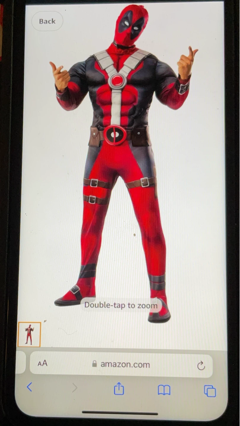 Deadpool adult standard size costume