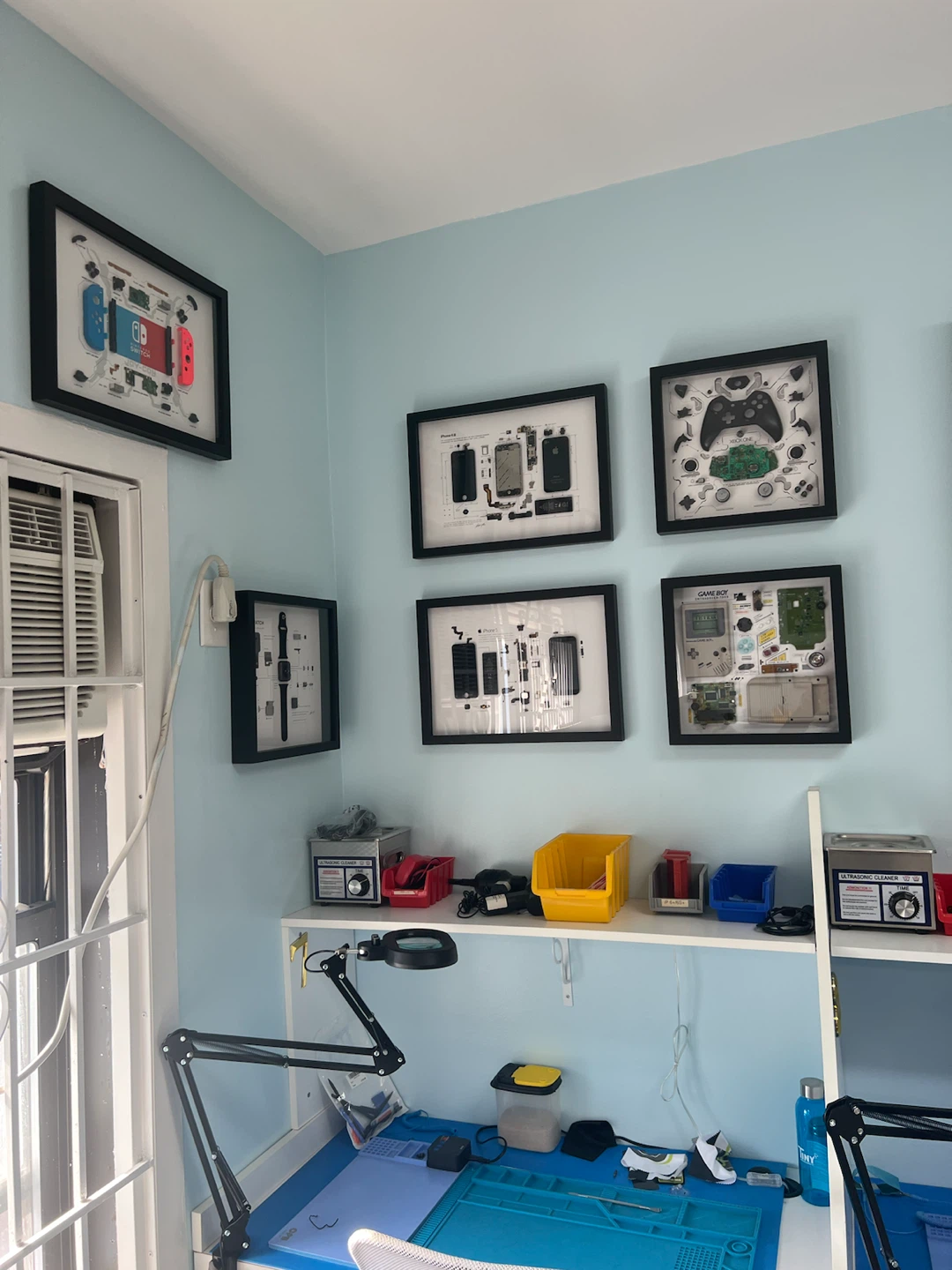 Framed Deconstructed Electronics Art Collection