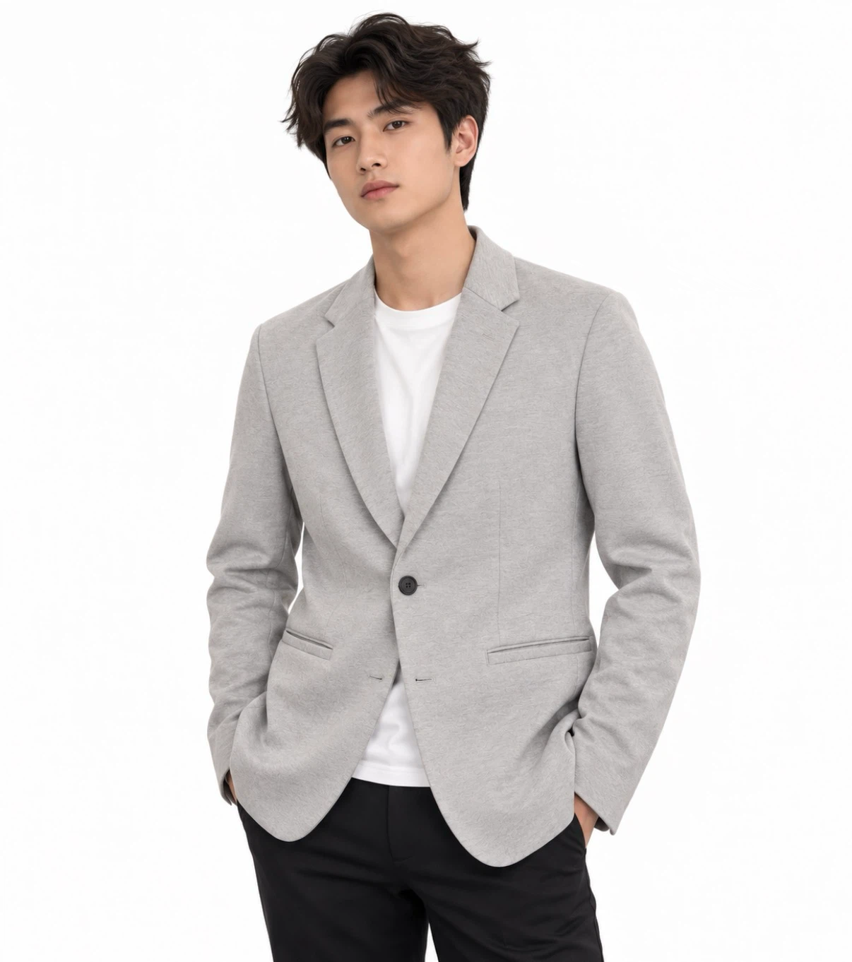 ZARA Men’s Light Grey Blazer Jacket | Size L