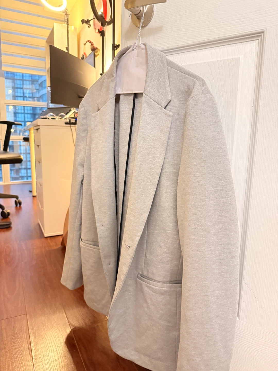 ZARA Men’s Light Grey Blazer Jacket | Size L - photo 3