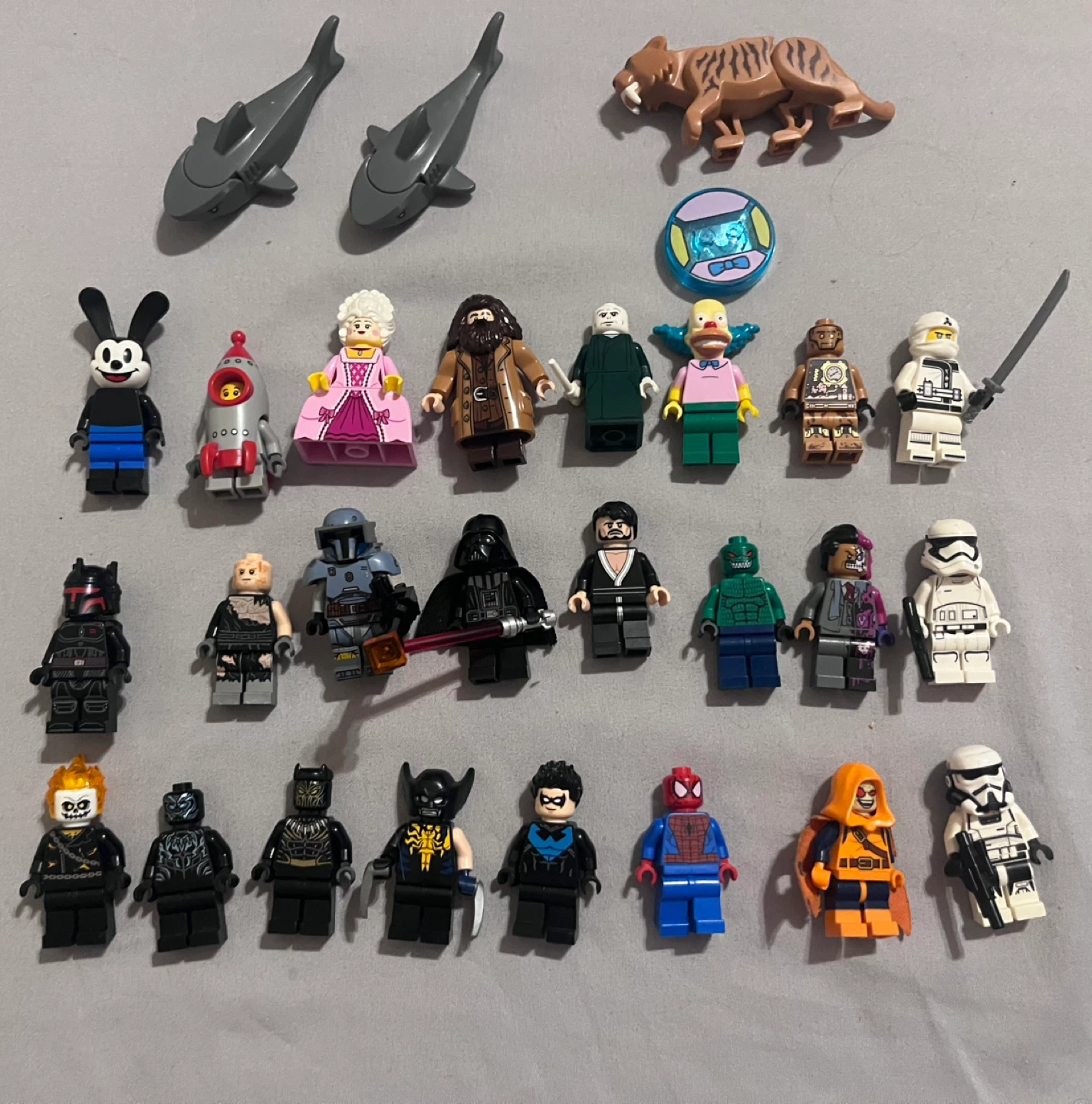 Assorted LEGO Minifigures and Accessories