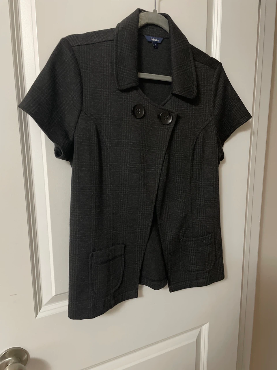 Reitmans Short Sleeve Plaid Blazer