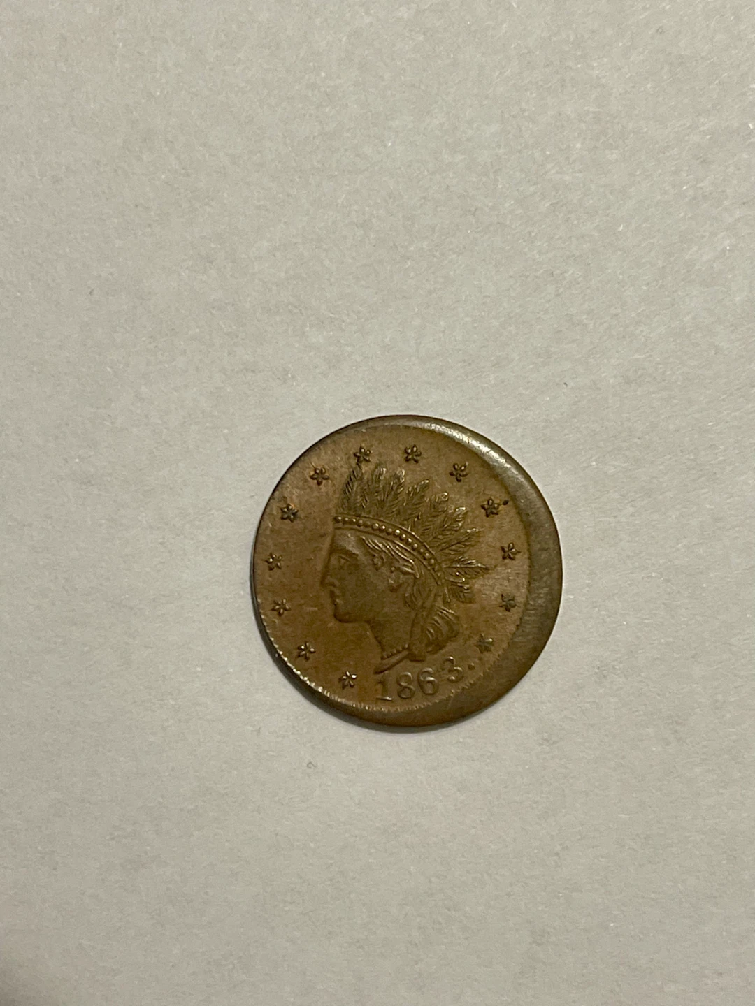 1863 Civil War Token Not One Cent