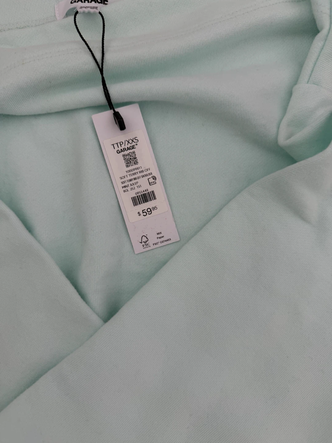 Garage Soft Terry Off-Shoulder Sweatshirt - photo 5