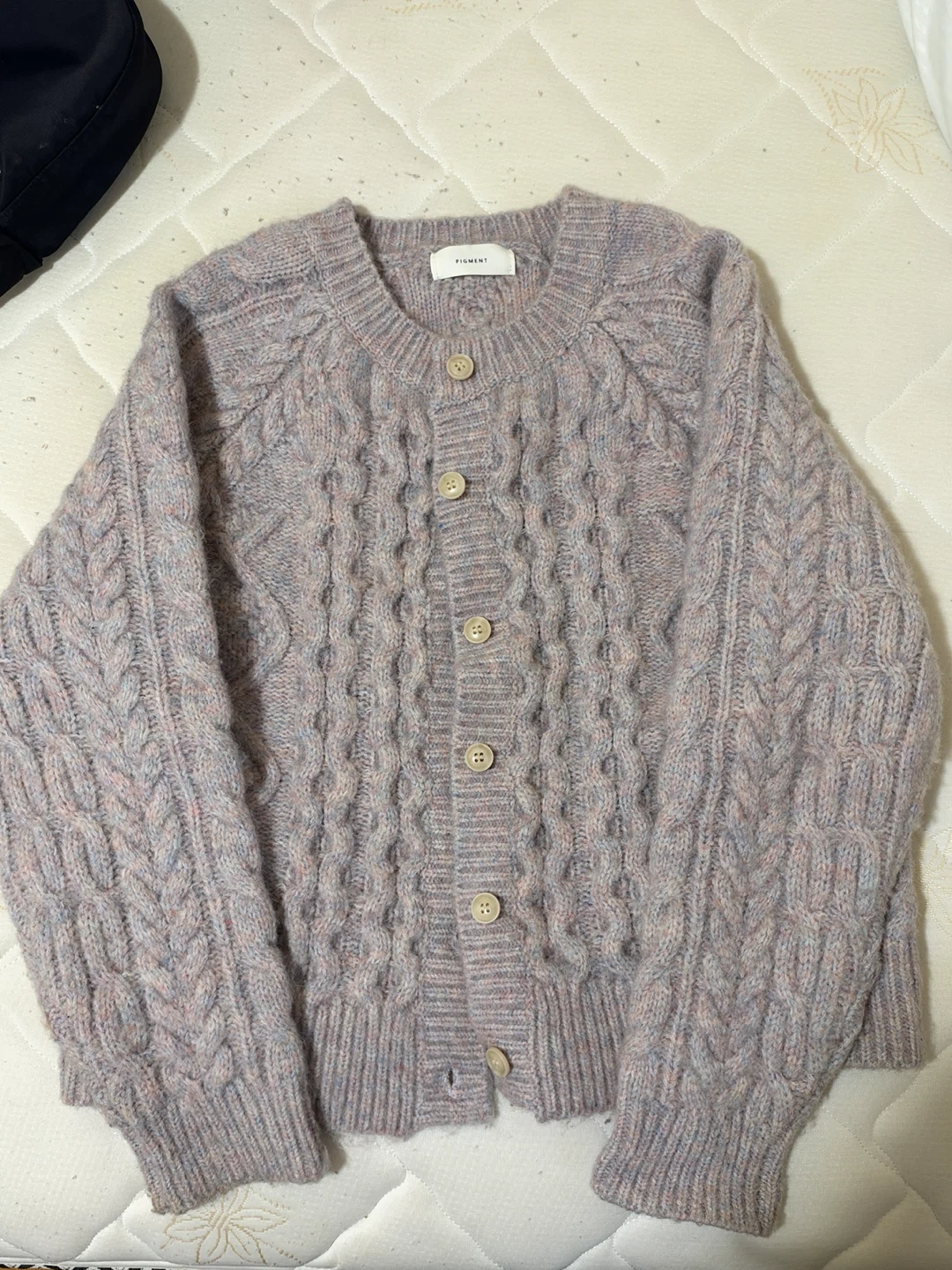 Pigment Cable Knit Cardigan