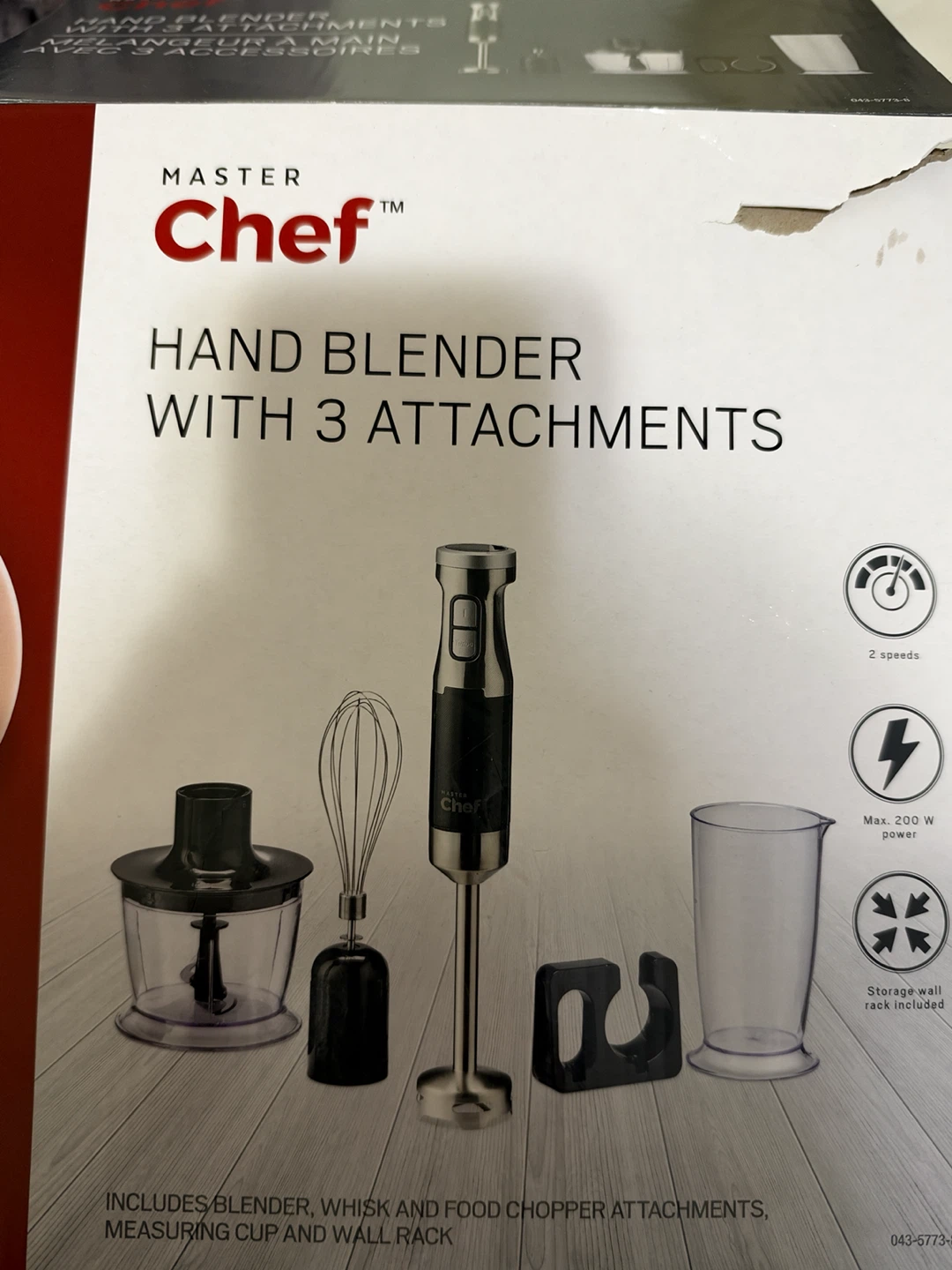 Master Chef Hand Blender with 3 Attachments