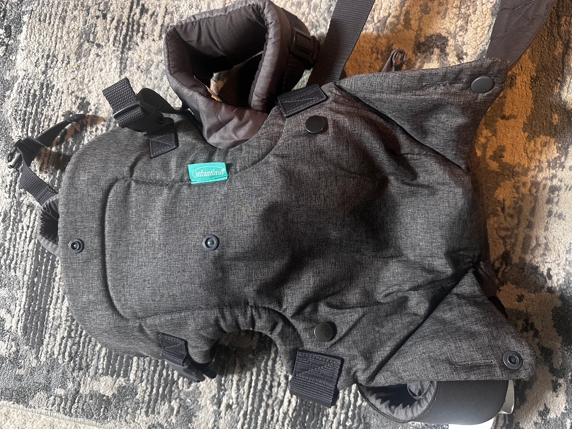 Infantino Flip 4-in-1 Baby Carrier Convertible Ergonomic, Gray - photo 2