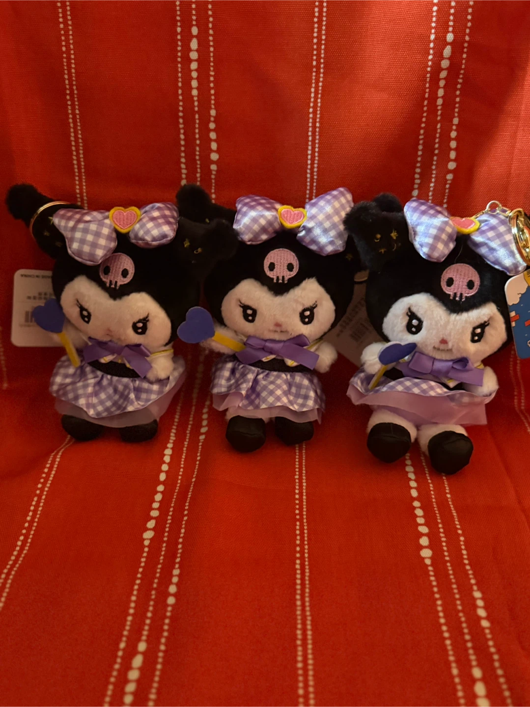 Sanrio Kuromi Plush Keychain Set of 3