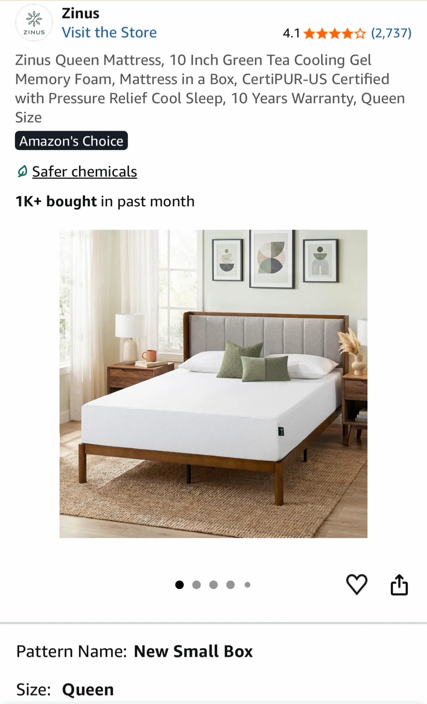 Queen-size Mattress plus Wooden Bed
